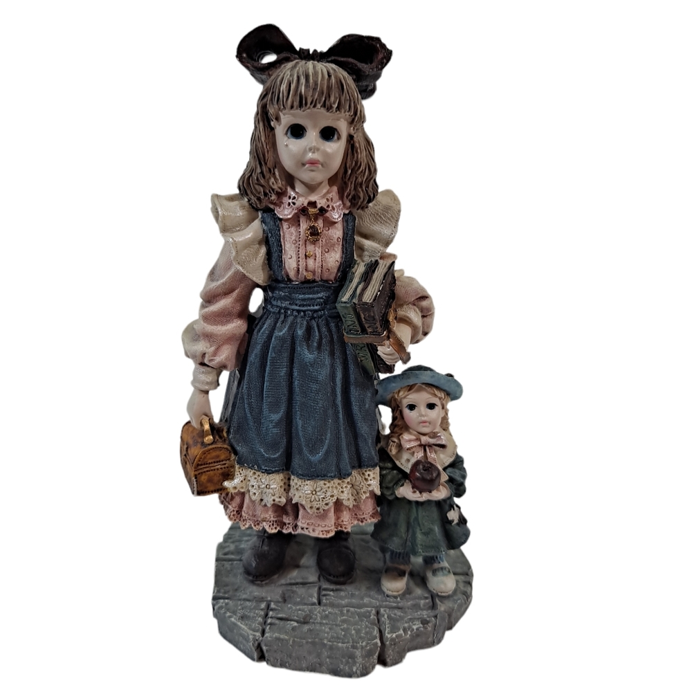Vintage Yesterday's Child Figurine "Laura & Jane First Day Of School" '97